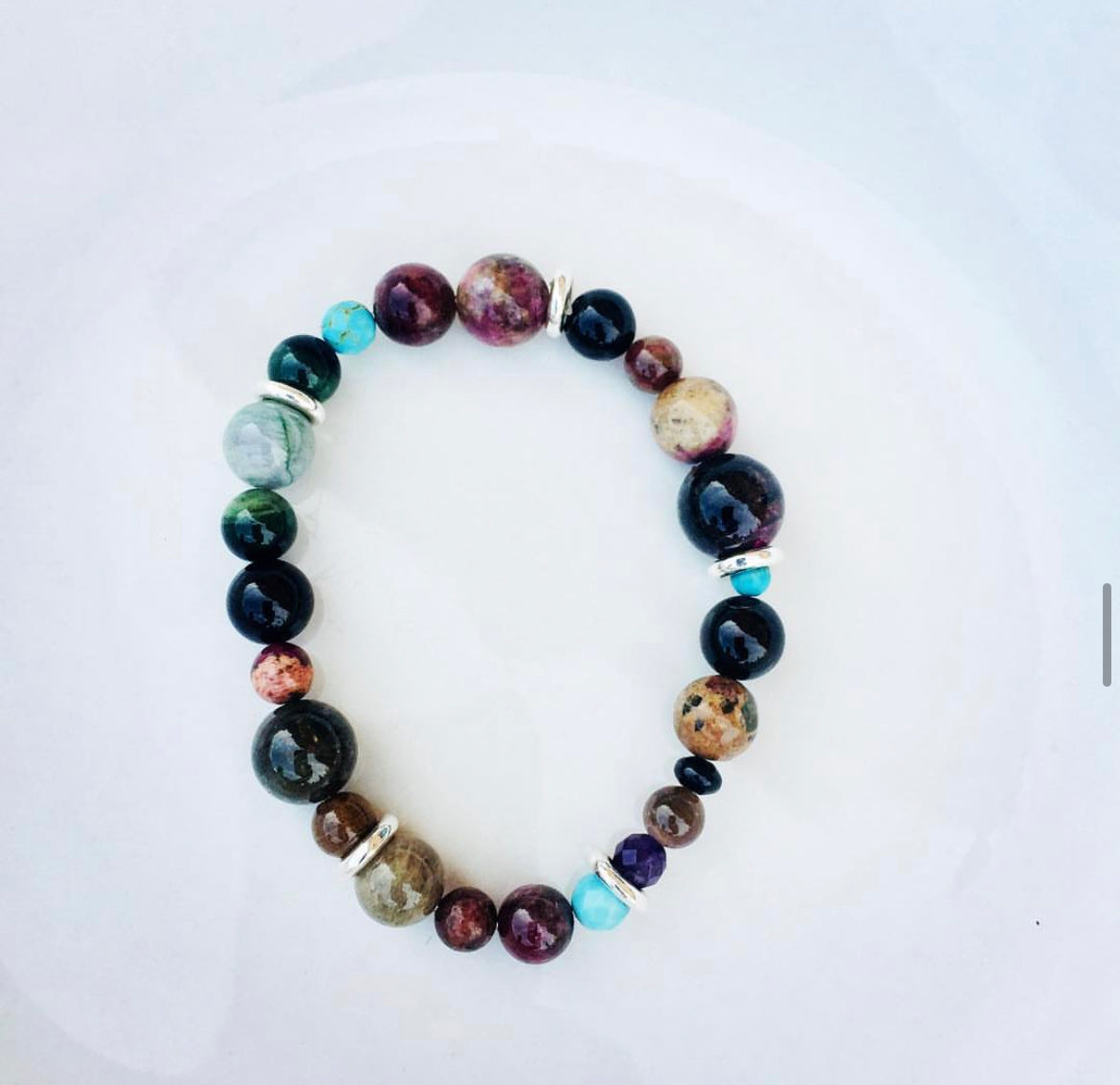 Semi precious bead bracelet